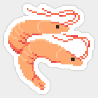 Pixel Shrimps Sticker